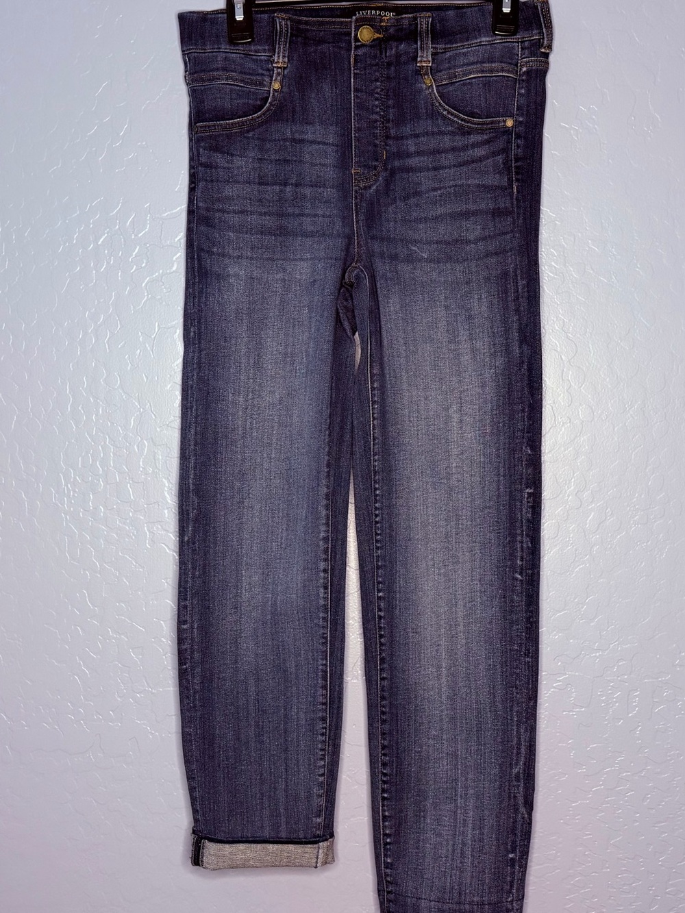 Liverpool Jeans Company Dark Wash Boyfriend Jeans - Blue